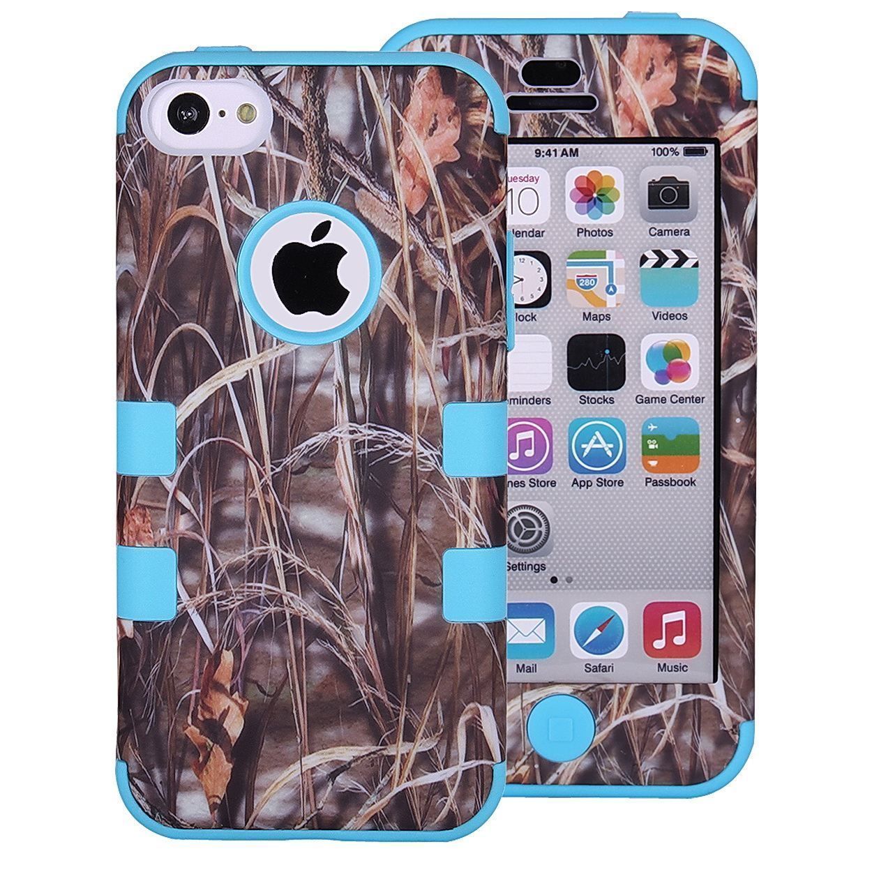 Defender Heavy Duty Dirtproof Blue Case for iPhone 5C