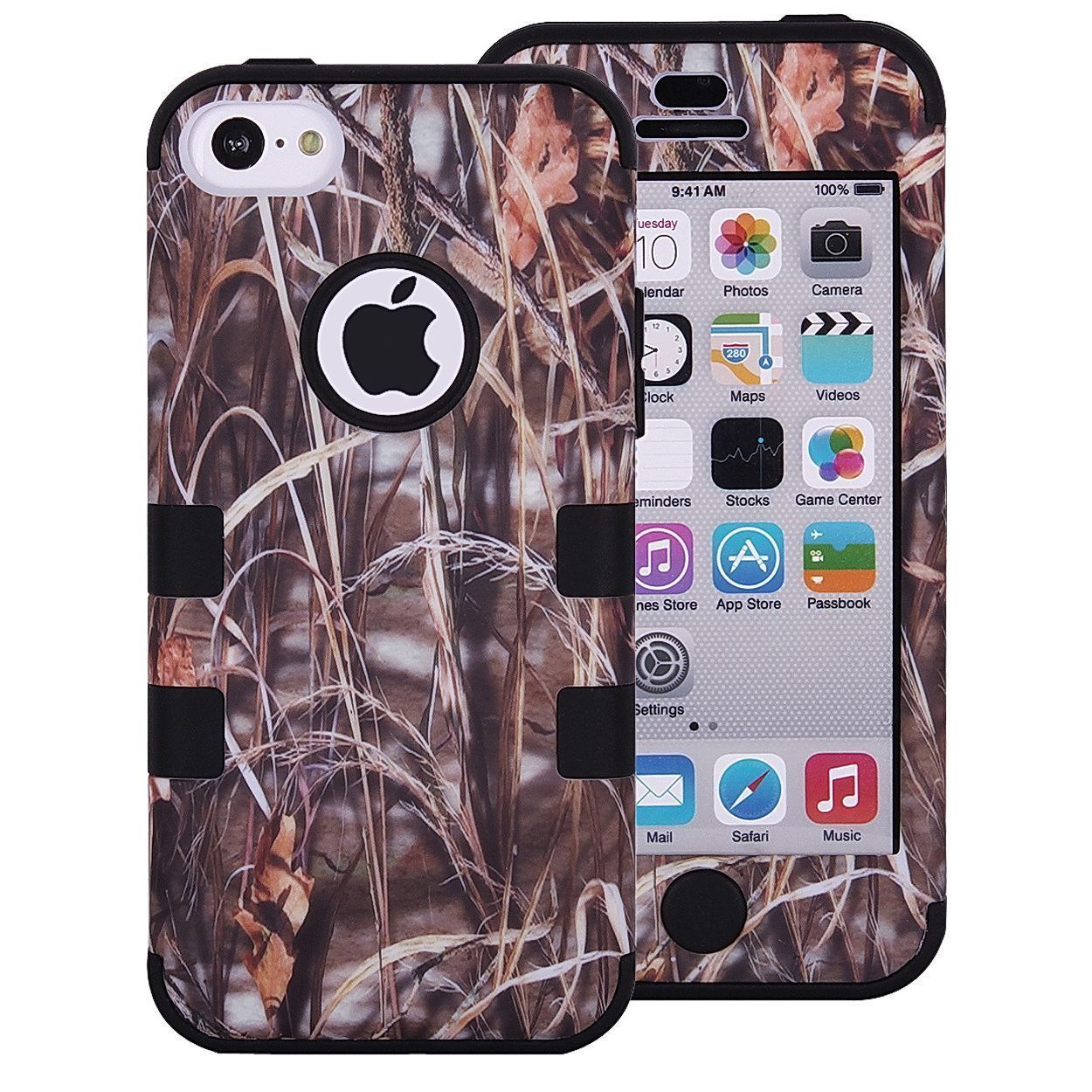 Defender Heavy Duty Dirtproof Black Case for iPhone 5C