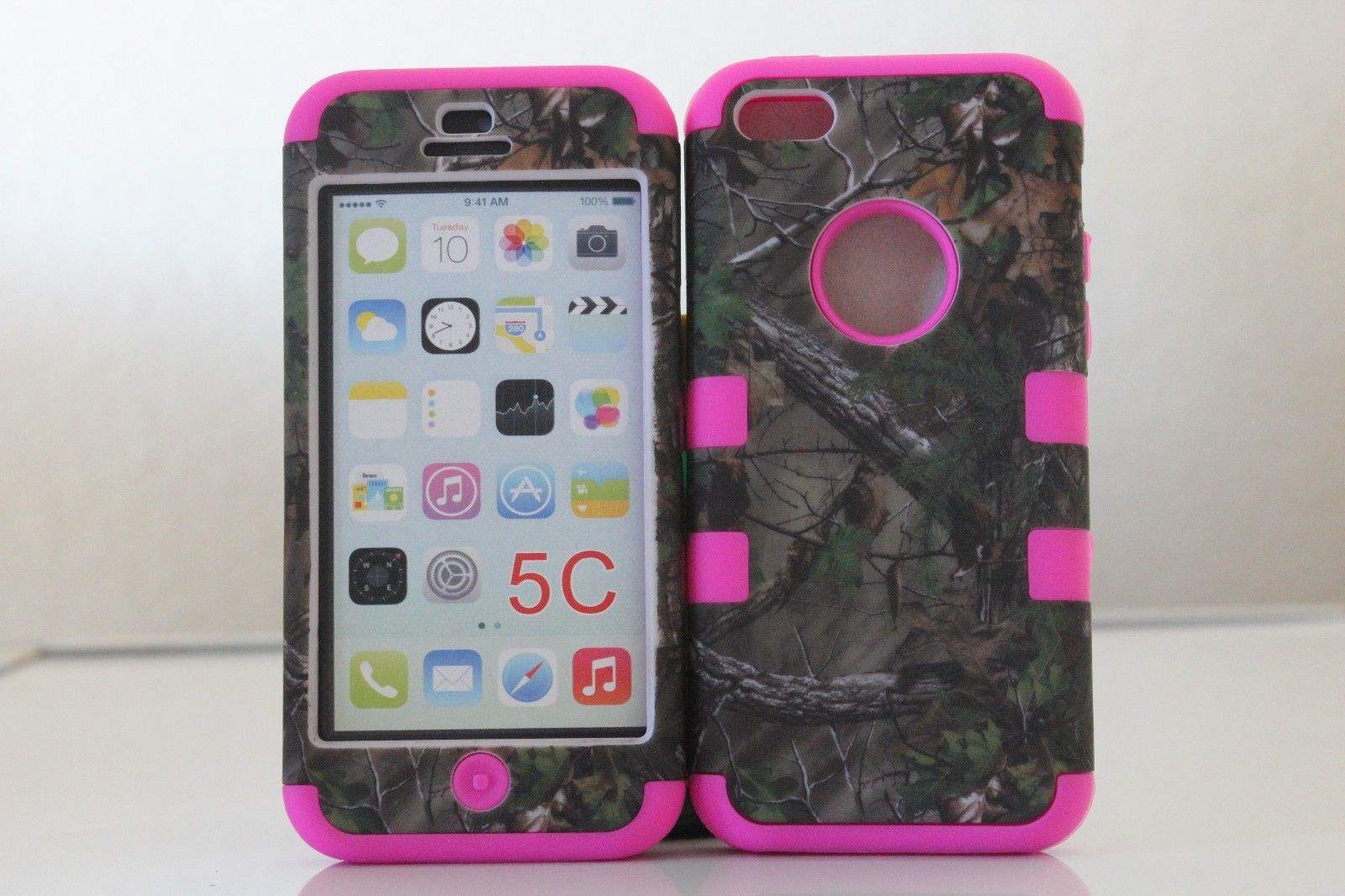 Defender Heavy Duty Dirtproof Pink Case for iPhone 5C