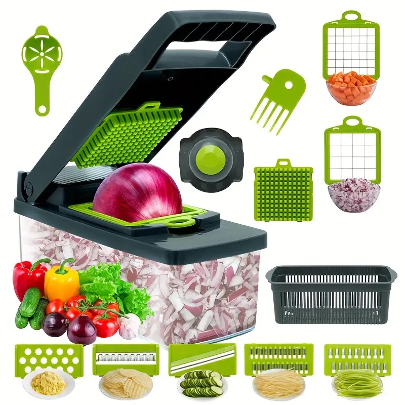 14pcs/Set, Vegetable Chopper, Multifunctional Fruit Slicer, Manu